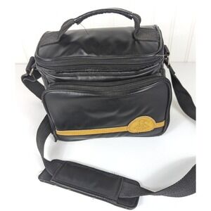 Vintage Mohawk Black Camera Bag Case Shoulder Strap Carrying Handle 8 x 7.5 x 5